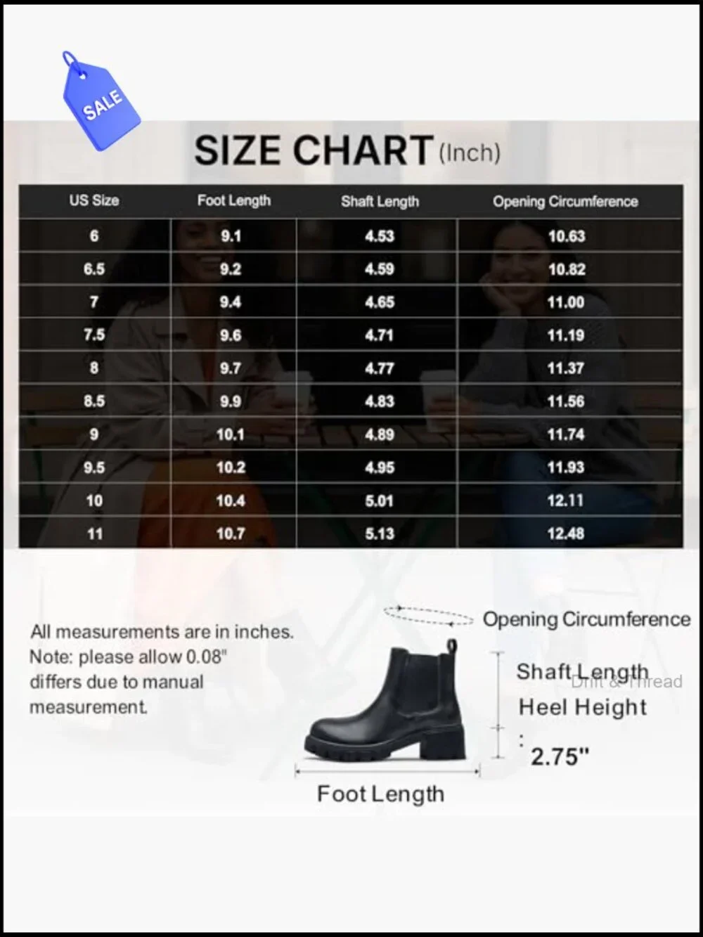 Chunky Platform Chelsea Ankle Boots Womens Slip On Faux Leather Block Heel